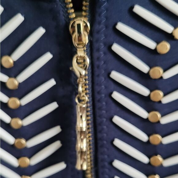 SALE🌷Lilly Pulitzer Embellished Blue and White Sheath Mini Dress size XXS - Picture 6 of 12